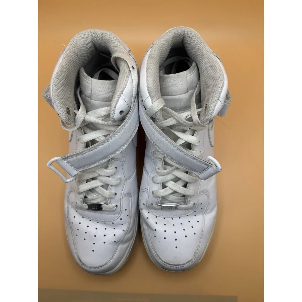 Nike Air Force 1 Mid 07 Mens White Leather Sneakers 315123-111 Mid-Top Shoes